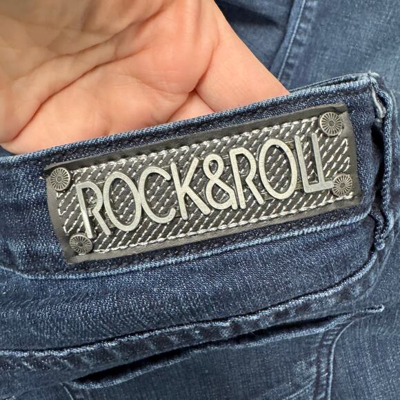 Rock & Roll Cowgirl Jeans Womens 30 (34x31 ACTUAL) Trouser Fit Flare Denim - Picture 4 of 10